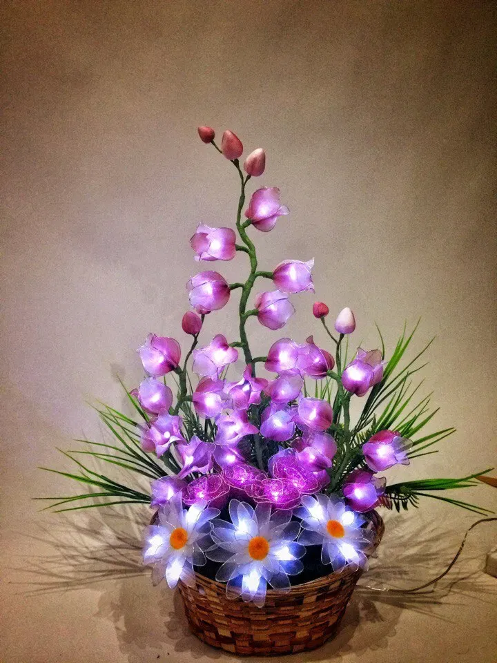 Color: Orange - 5pcs Multicolor Tensile Nylon Stocking DIY Flower Making Material Handmade Craft Accessory Wedding Home DIY Nylon Flower