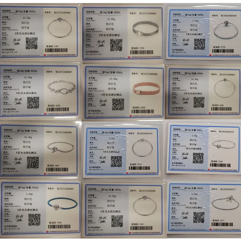 Gem Color: Mint, Length: 17cm - Original 925 Sterling Silver Bracelet Star Heart Clasp Snake Chain Rose Gold DIY Beads Charms Bracelets For Women Luxury Jewelry