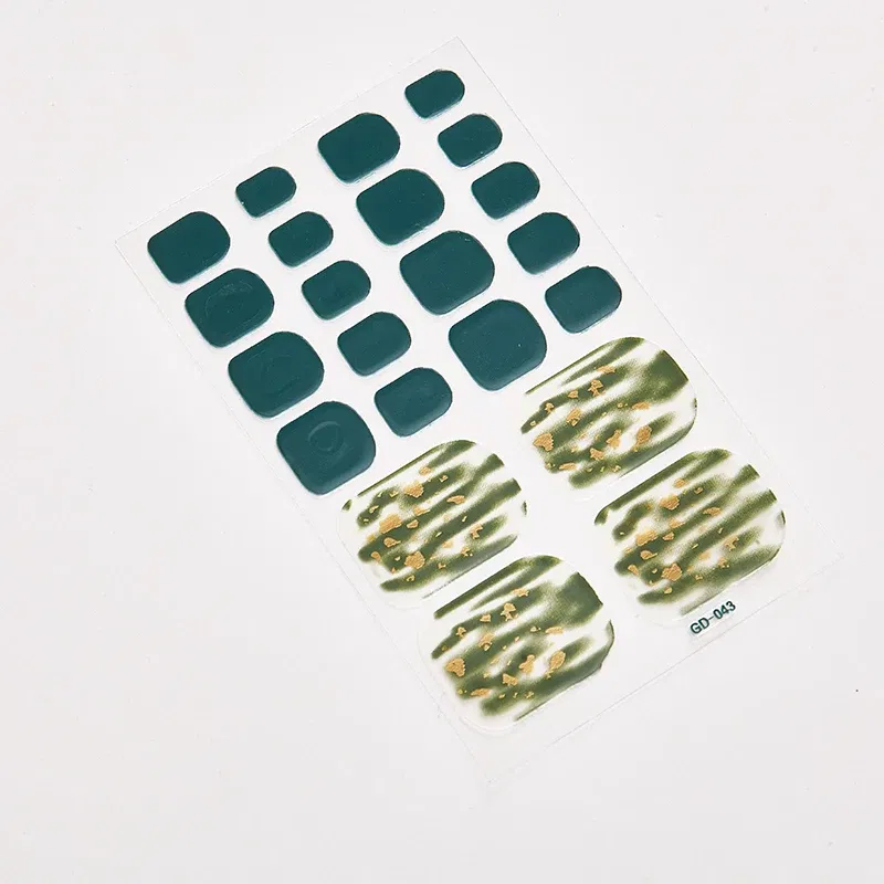 Color: Brige - 22 Tips/Sheet Full Beauty Loveliness Designed Manicure Valentines Nail Art Designer Nail Decals Novidades Nail Sticker Set