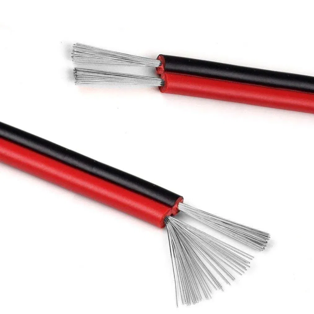 DC12V 2Pin Extension Electrical Power Wire 5M~100M Red Black Connect Cable 18 20 22 AWG PVC Copper Cord Line For LED Strip Light