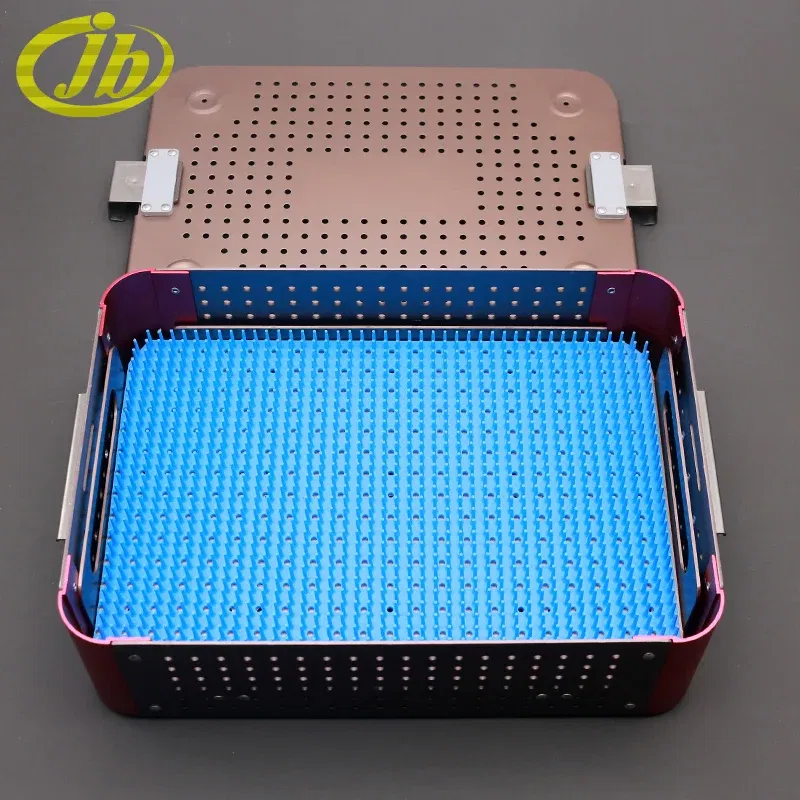 Color: Burgundy, Ships From: CHINA - Medical disinfecting box surgical operating instrument single-deck aluminium alloy coffee autoclave sterilization