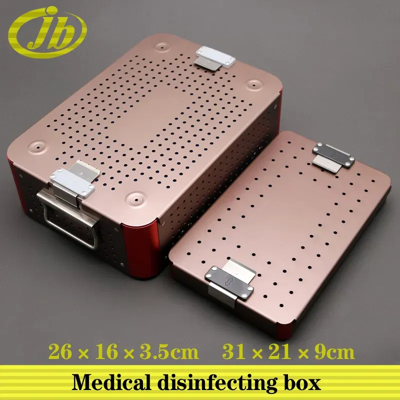 Color: Burgundy, Ships From: CHINA - Medical disinfecting box surgical operating instrument single-deck aluminium alloy coffee autoclave sterilization