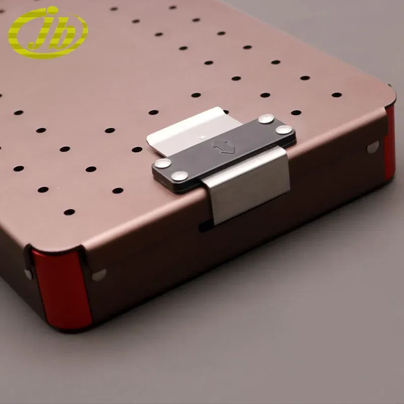 Color: Burgundy, Ships From: CHINA - Medical disinfecting box surgical operating instrument single-deck aluminium alloy coffee autoclave sterilization