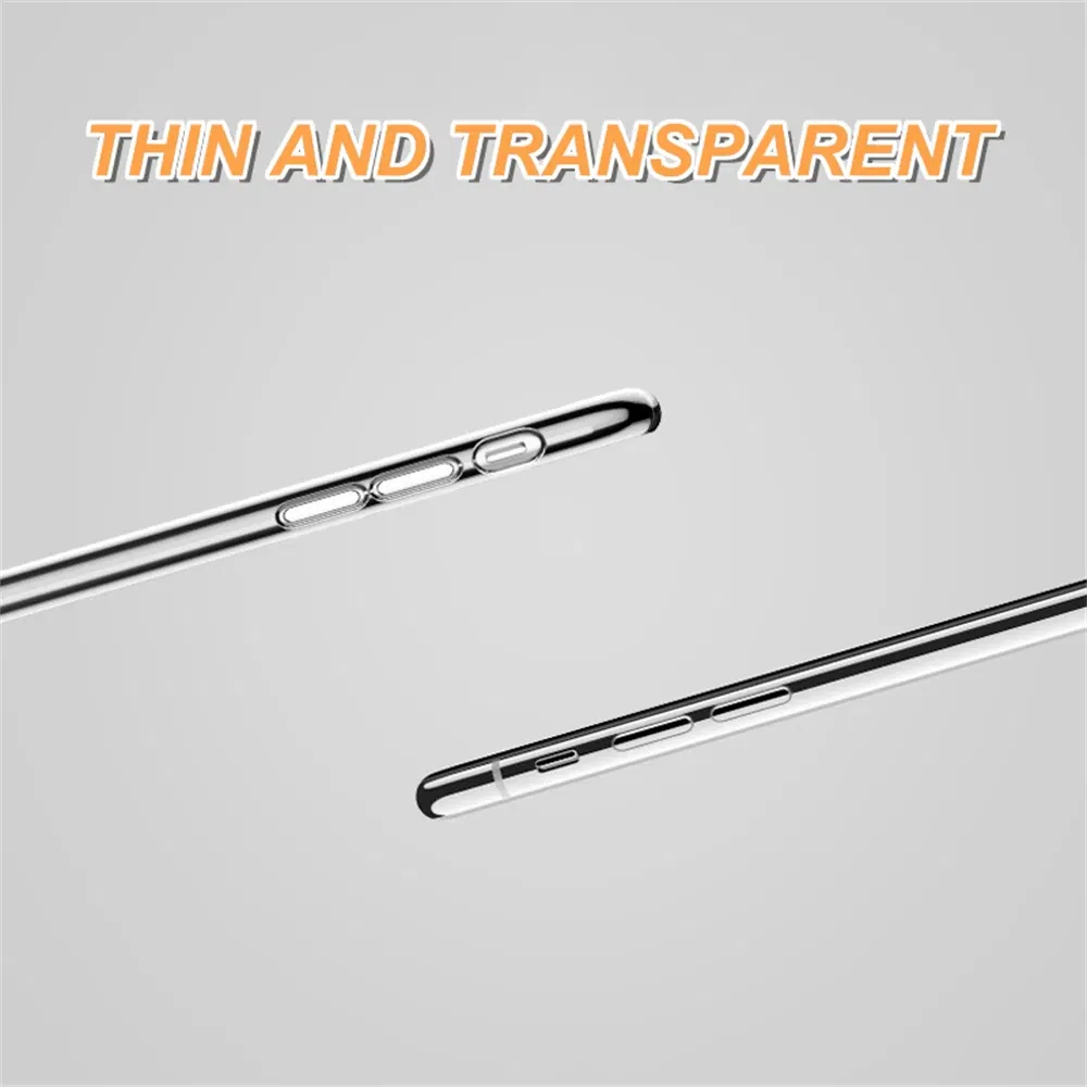 Material: ABS - Transparent Soft Case For iPhone 11 12 13 Mini 15 14 Pro XS Max Clear Silicone Case For iphone X XR 8 7 Plus SE 2020 Back Cover