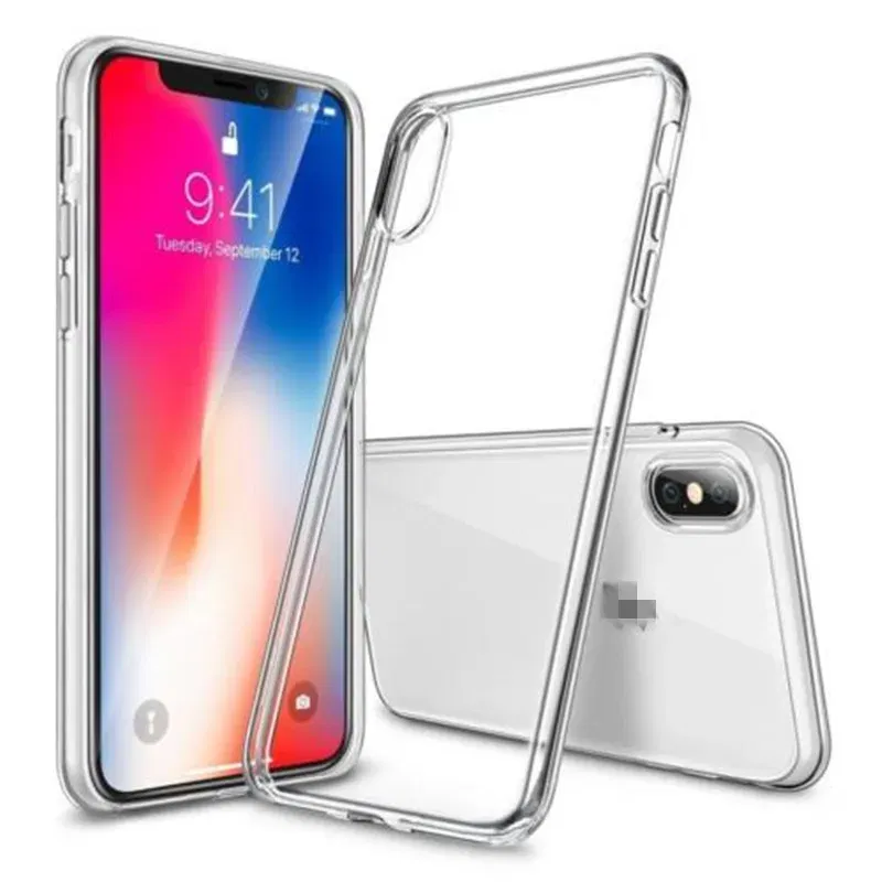 Material: ABS - Transparent Soft Case For iPhone 11 12 13 Mini 15 14 Pro XS Max Clear Silicone Case For iphone X XR 8 7 Plus SE 2020 Back Cover