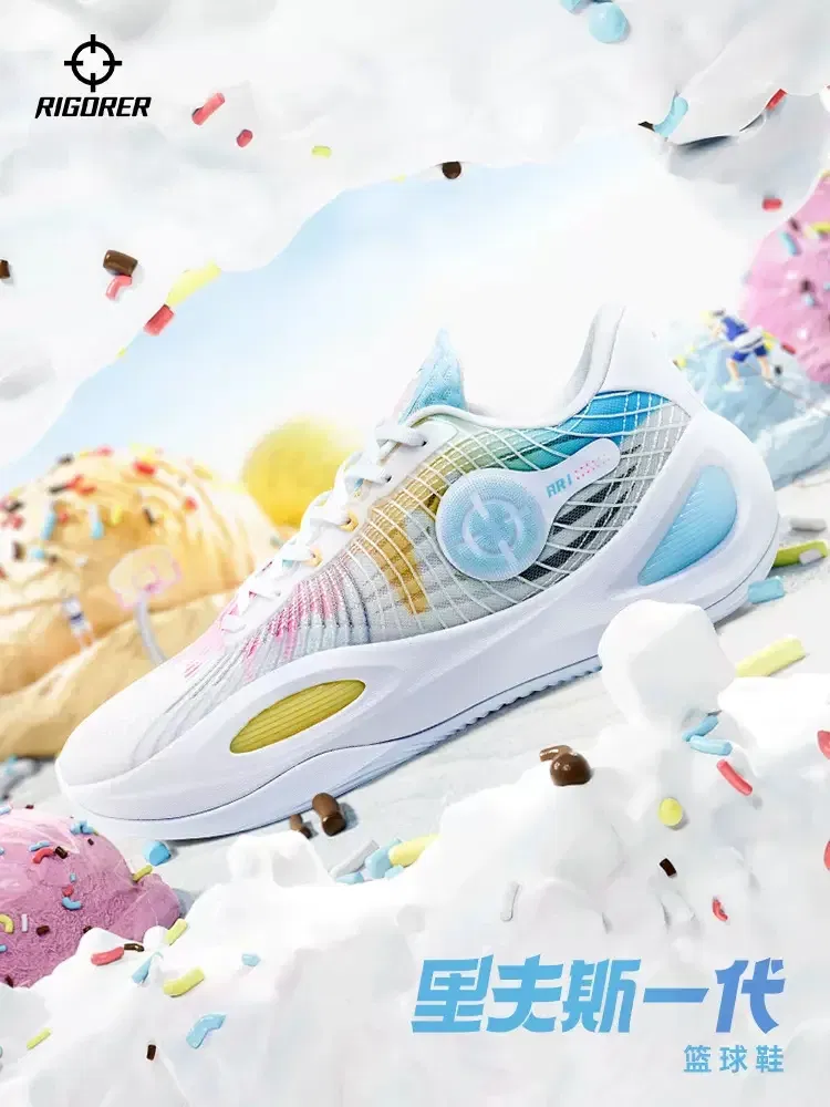 Color: Sky blue, Shoe Size: 47 1/3 - RIGORER AR1|Austin Reaves Signature Shoes AR1 Sneakers Generation Basketball Shoes Low-top Anti-skid Professional Z323360104