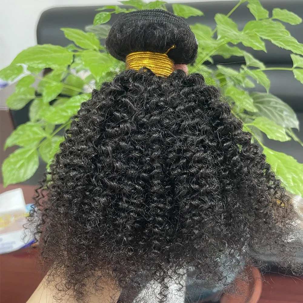 Color: Natural Color, Stretched Length: 14inches - Afro Kinky Curly Bundles Brazilian 1/3 Afro Kinky Human Hair Bundles Deal 8-24" Hair Extensions Curly Human Hair Weave For Women