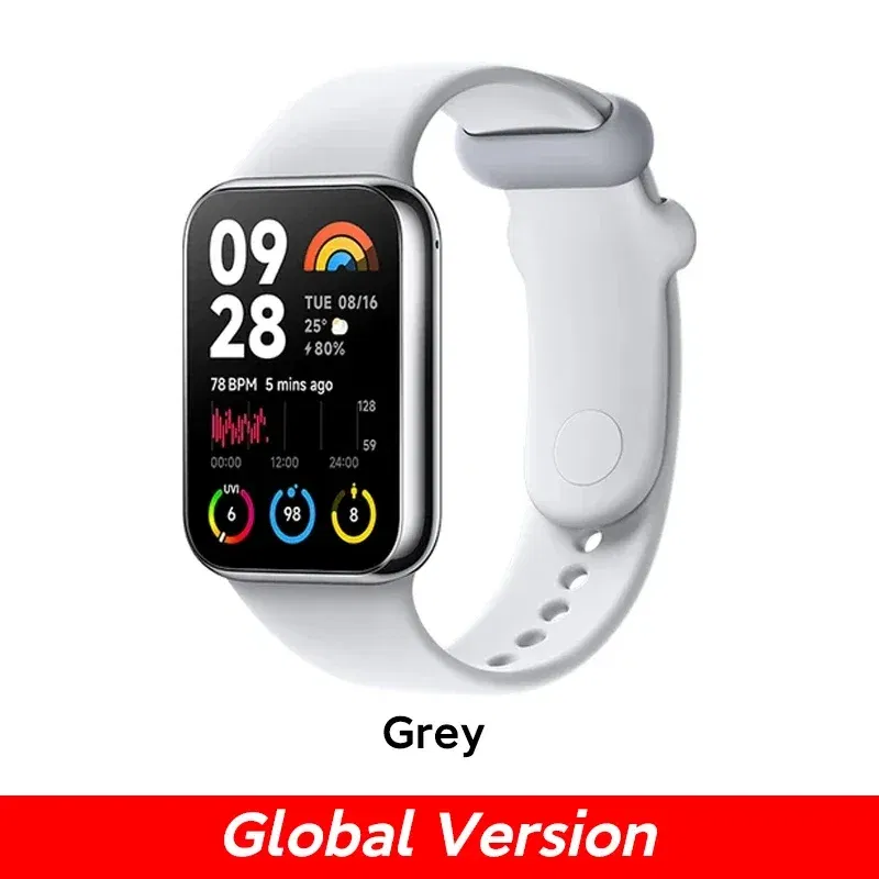 Color: papaya, Ships From: CHINA - New! Band 8 Pro Global Version Smart Wristband1.74" Color Square AMOLED GNSS Blood Oxygen Heart Rate Monitor Bluetooth 5.3