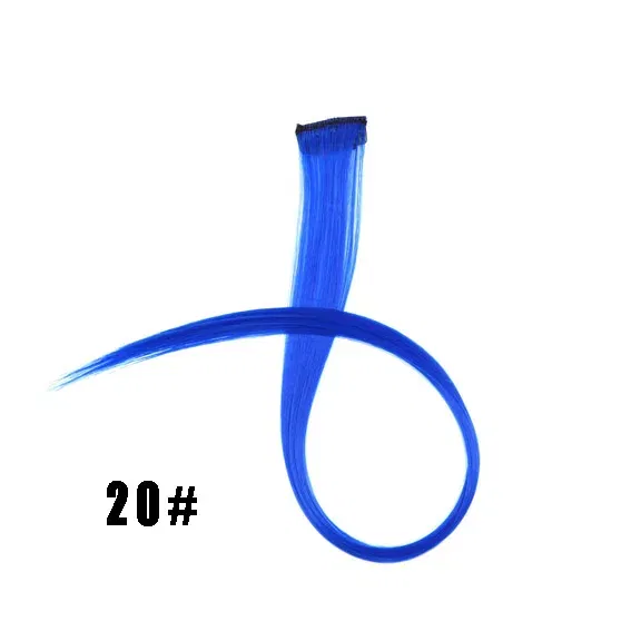 Color: P12/613, Stretched Length: 22inches - Synthetic Clip-in Hair Extensions 22" Long Colorful Straight Hair Pieces Synthetic Hairpieces for Daily Festival Party