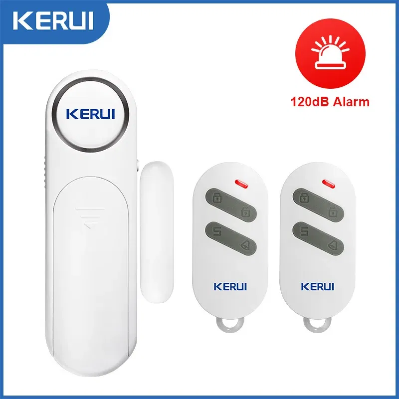 Color: Silver, Ships From: CHINA - KERUI Wireless Door/Windows Sensor Alarm 300ft 120dB Anti-Theft Smart Remote Control For Kids Cabinet Safety Home Security