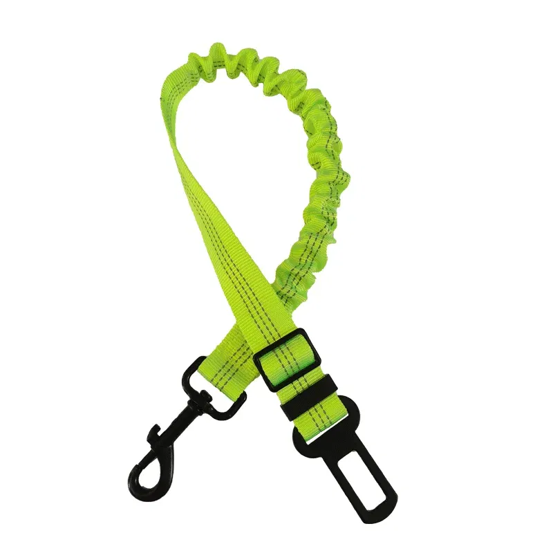 Color: light green - Universal Adjustable Cat Dog Seat-Belt Elastic & Reflective Vehicle Nylon Seat Belt for Small Medium Large Dog,Pet Accessoires