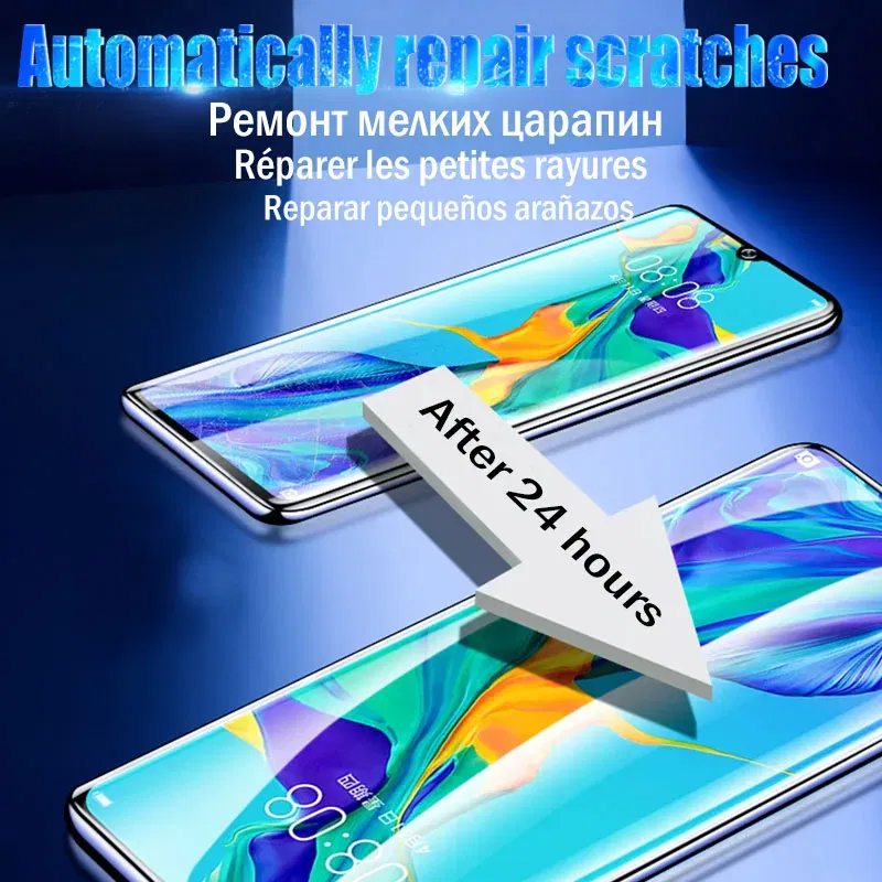 Color: Yellow - 600D Screen Protector For Huawei Mate 10 20 Lite Soft Full Cover Hydrogel Film For Huawei Mate 8 10 20 30 Pro No Glass Film