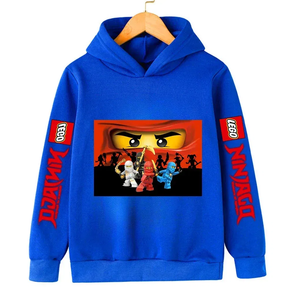 Color: Lavender, Kid Size: 17 - Lego Phantom Ninja Cartoon Children's Hooded Hoodies Casual Sports Sweatshirt 3-13 Year Old Boy Kid Baby Girls Clothes Pullover