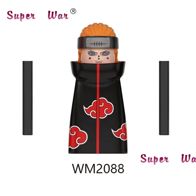 Color: Sand Blue - Single New Cartoon Action Figures accessories Building Block children WM2081 WM6105 WM6106