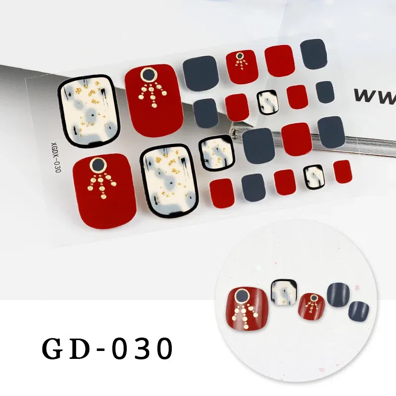 Color: Sky Blue - Colorful Nail Stickers Foot Shiny Glitter Nails Charms Full Cover Self-Adhesive Nail Polish Stickers for Nails Art