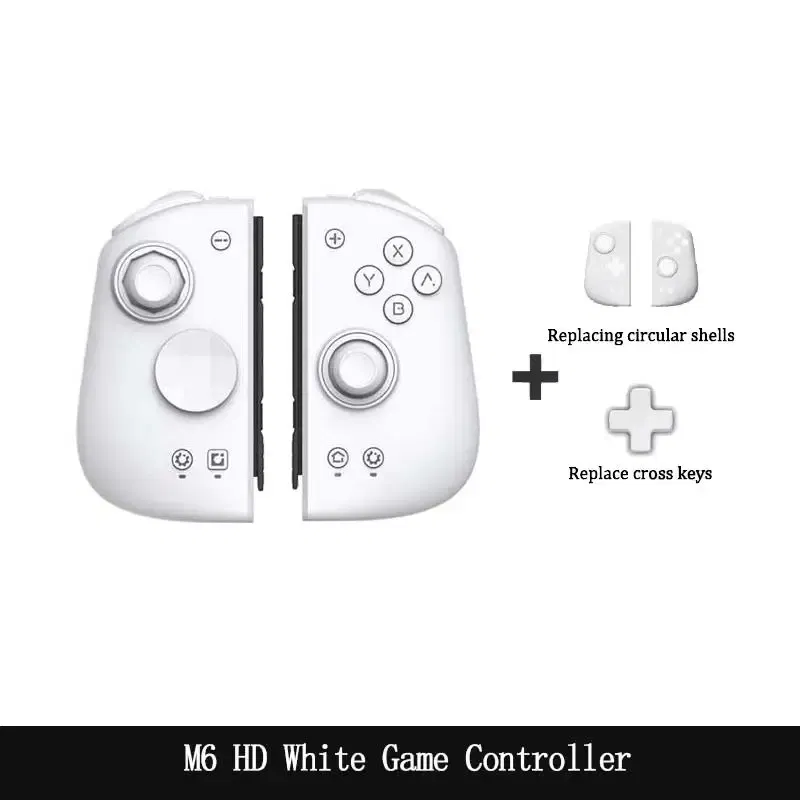 Bundle: Bundle 1, Color: WHITE, Ships From: CHINA - New! M6s Gemini 2 Gamepad Console for Nintendo Switch Joy-con Game Handle Grip Bluetooth Wireless Controller for Switch OLED
