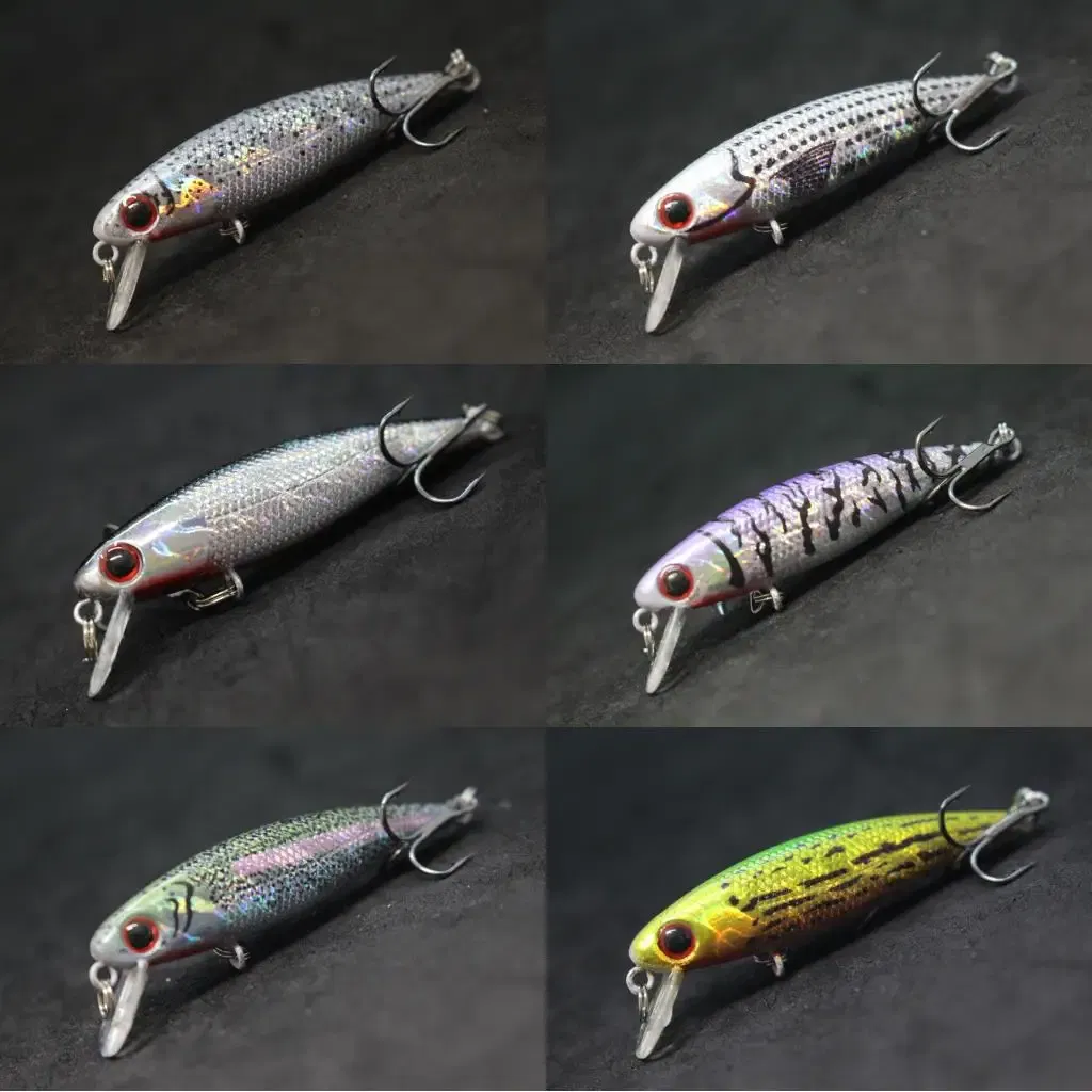Color: Orange Red - wLure Fishing Lure 4.5g 5.9cm Tiny Sinking Minnow Carp Fresh Water Use Wild Wobble Bronzing and Plating Painting M639