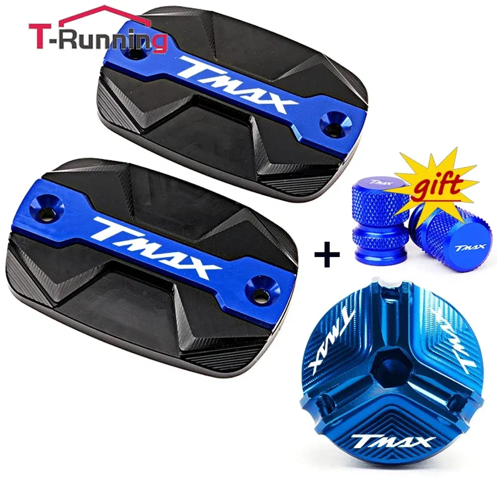 Color: Black - For YAMAHA TMAX 530 500 560 TMax530 SX DX TECH MAX Accessories Motorcycle Brake Oil Fluid Cap Master Cylinder Reservoir Cover