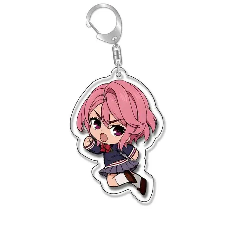 Color: Blue - Anime Dandadan Momocute Cartoon Key Ring Keychain Jewelry Girl Pendant Fashion Children Gift Accessories Bag Charms Acrylic