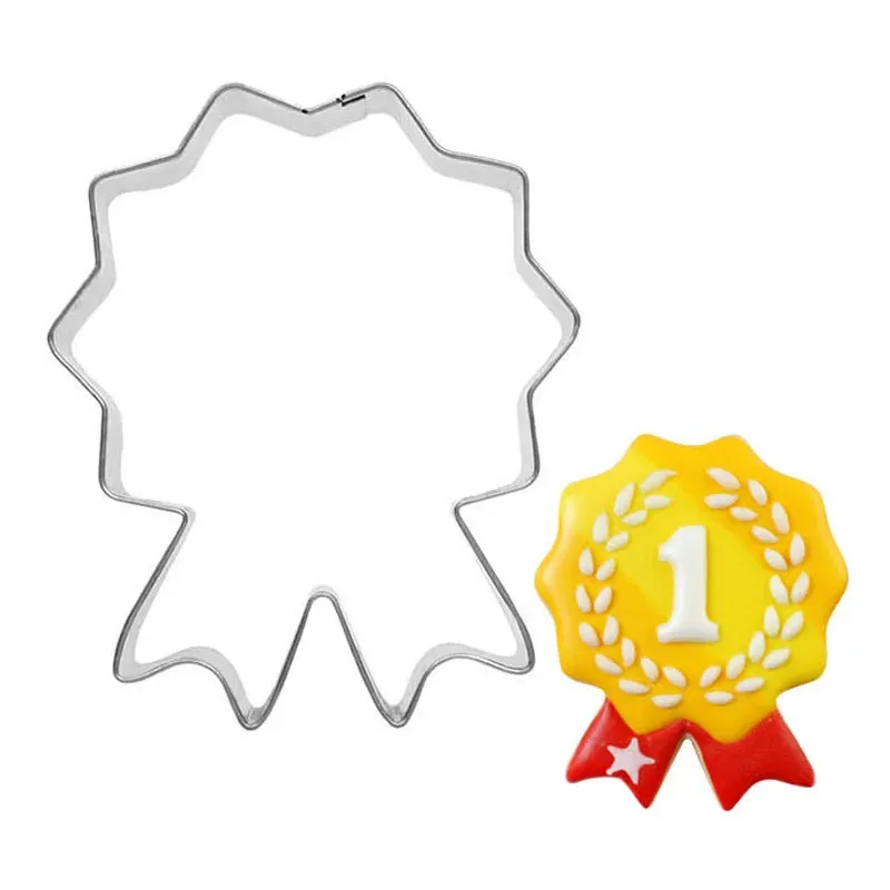 Emblem Micro Chapter Cookie Cutter Stainless Steel Biscuit Knife Baking Fruit Kitchen Mold Embossing Printing