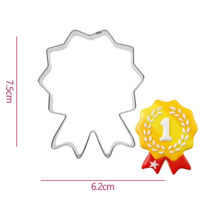 Emblem Micro Chapter Cookie Cutter Stainless Steel Biscuit Knife Baking Fruit Kitchen Mold Embossing Printing