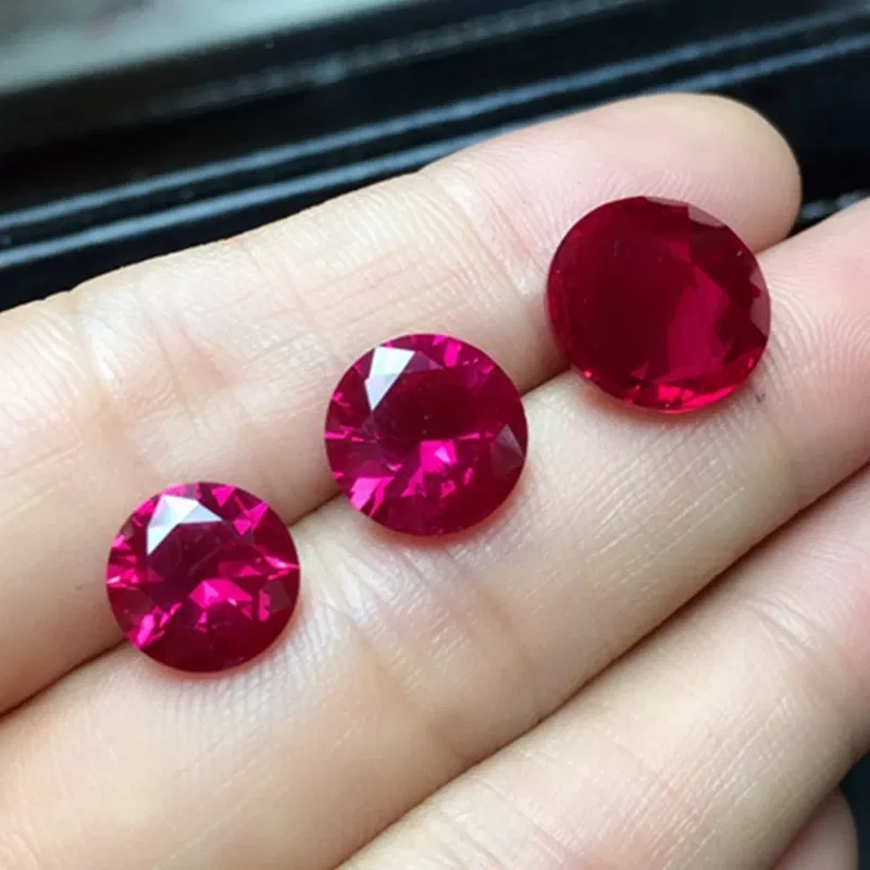 Color: RED COLOR, Item Diameter: 5mm - AAAA+ Large Red Ruby Round Cut VVS Gem 12.0mm 10.50ct Natural Mined Sri-Lanka Garnet Ruby