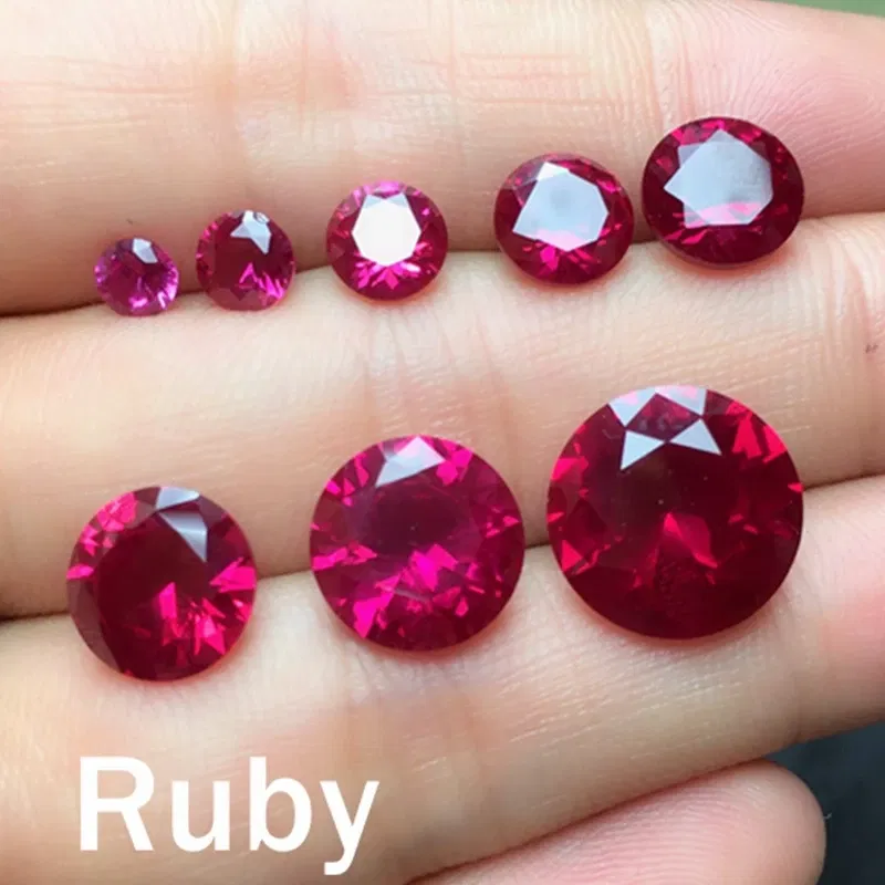 Color: RED COLOR, Item Diameter: 5mm - AAAA+ Large Red Ruby Round Cut VVS Gem 12.0mm 10.50ct Natural Mined Sri-Lanka Garnet Ruby