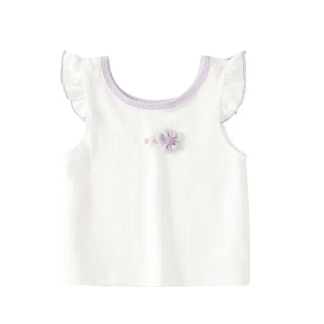 Color: PURPLE, Kid Size: 3M - New Girls' Camisole Vest Summer Thin Children's Sleeveless T-shirt Baby Small Flying Sleeve Top Girls Summer Clothing