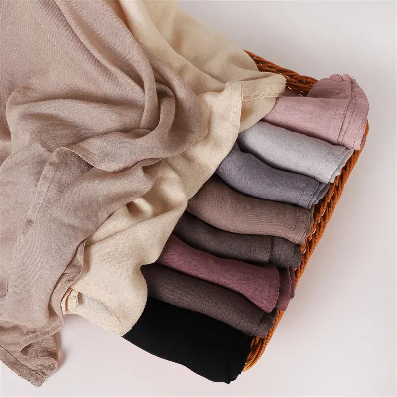 Color: Milky White - Ramadan Solid Color Big Size Cotton Rayon Hijab Scarf Women Muslim Headscarf Wraps Shawls Femme Musulman Headband Islamic Turban