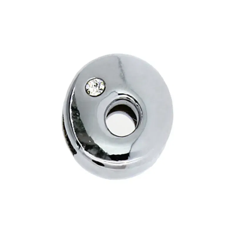 Color: Beige - 8mm Fat Slide Letters Charms Bracelet Women Jewelry Making 1pc Slide Alphabet A-Z DIY Wristband Belt Keychain Pet Collar