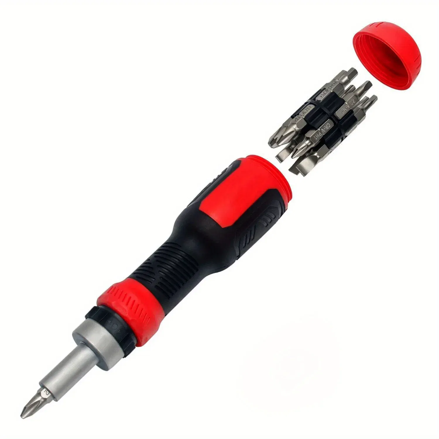 Color: Red, Ships From: CHINA - 13-in-1 Ratchet Screwdriver Set with Torx Safety, Flat Head, Phillips, Hex, Square, and 1/4" Nut Screwdrivers - All-in-One Repai
