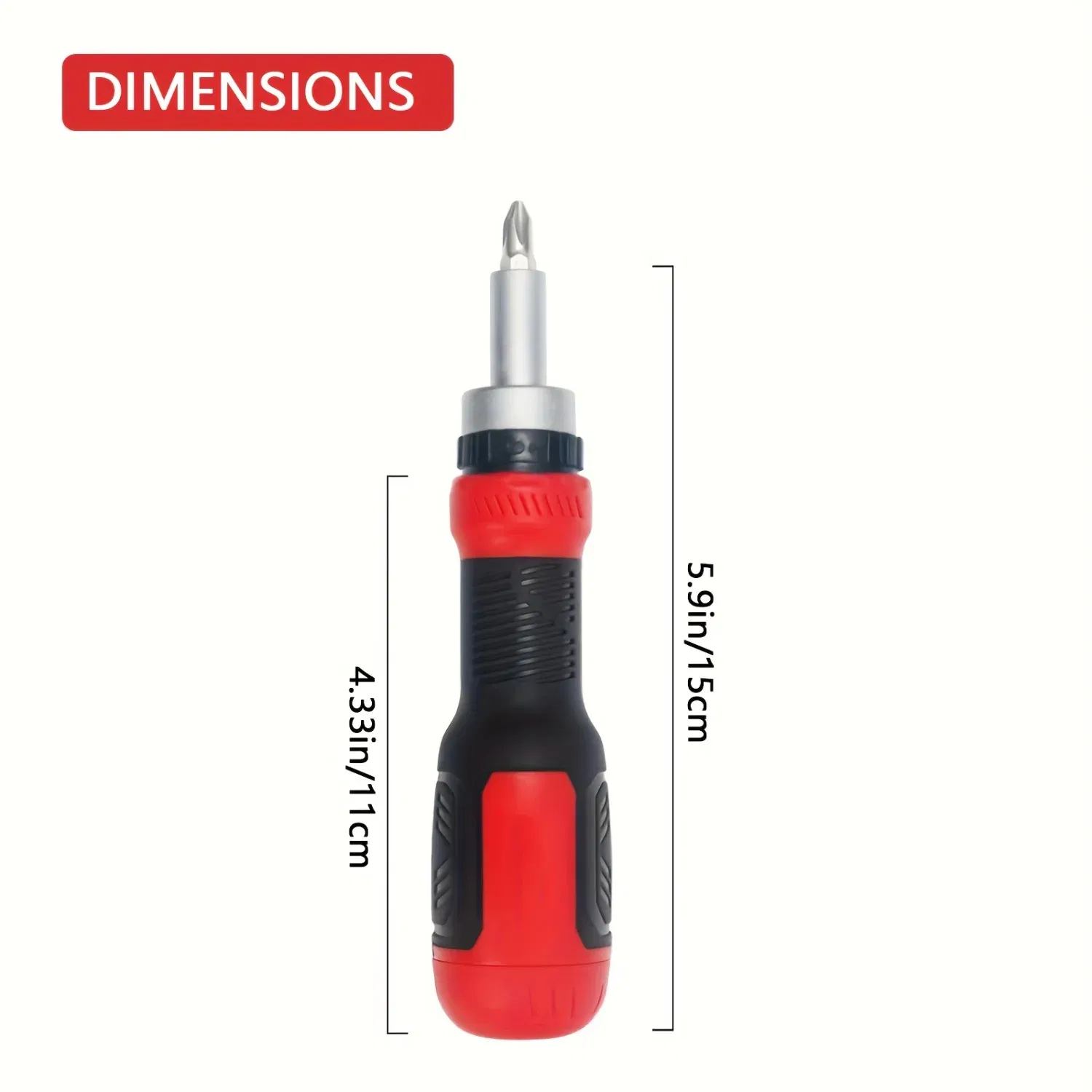 Color: Red, Ships From: CHINA - 13-in-1 Ratchet Screwdriver Set with Torx Safety, Flat Head, Phillips, Hex, Square, and 1/4" Nut Screwdrivers - All-in-One Repai