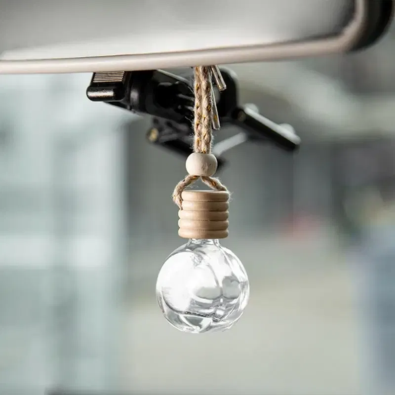 Color Name: WHITE, Ships From: CHINA - 10ml Car Air Freshener Bottle Car Hanging Perfume Pendant Fragrance Empty Glass Perfume Diffuser Aromatherapy Decoration Bottle