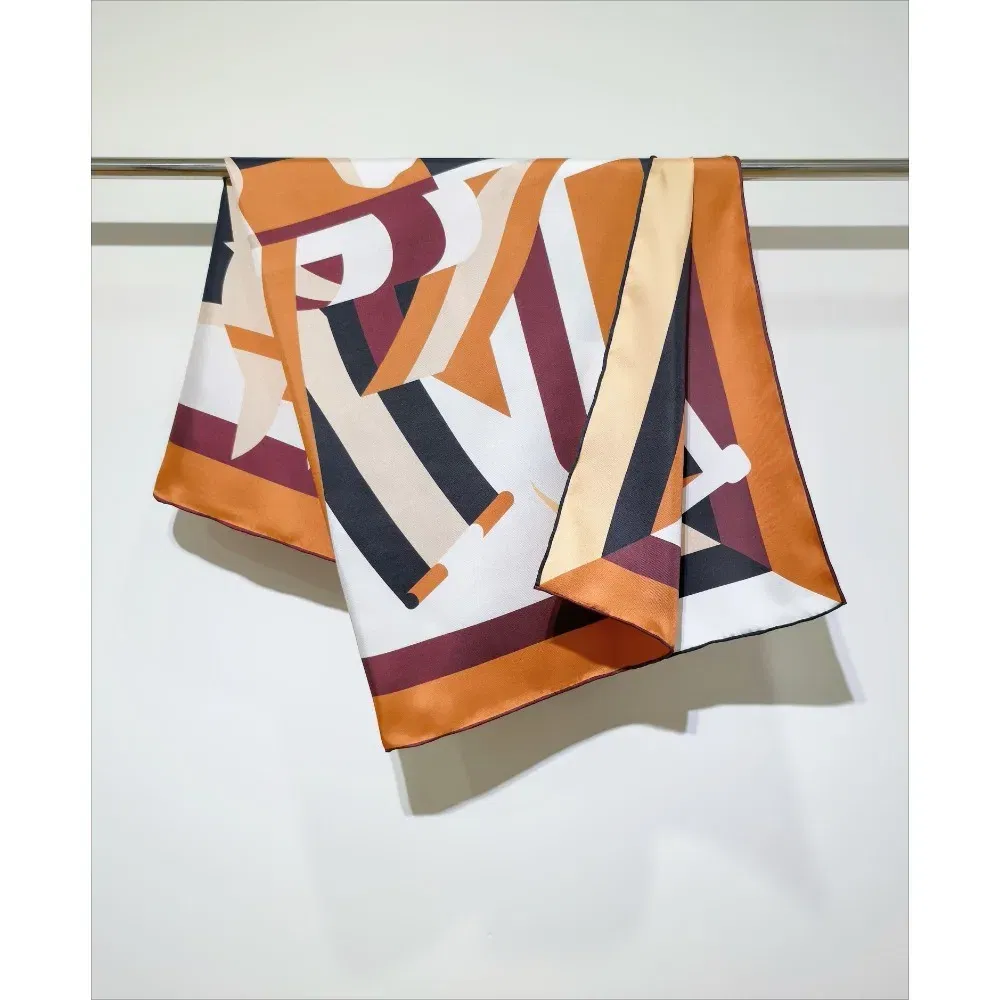 Color: Gold - 25 High-end Scarf Neck Collar Professional Scarf Headband New Small Square Towel Light Luxury Silk Scarf Headscarf Female Gift