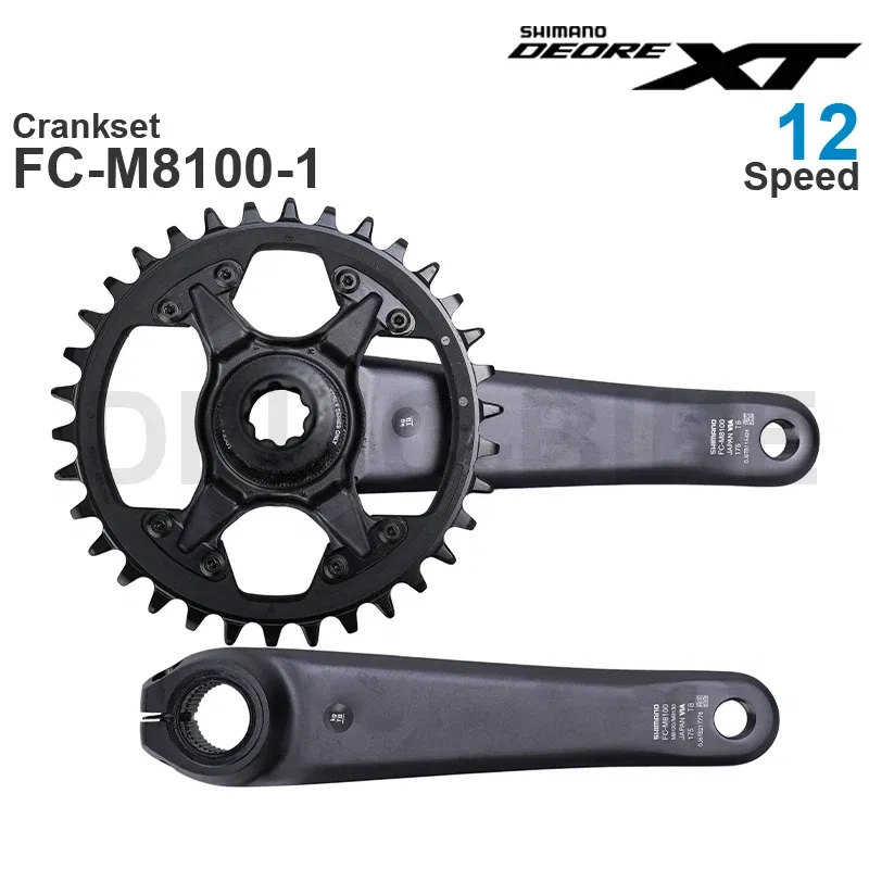Color: WHITE, Crank Length: 170mm, Ships From: CHINA - SHIMANO DEORE XT M8100 12 Speed Crankset FC-M8100-1 FC-M8120-1 30T 32T 34T 170mm 175mm Original parts or with DELIC Chainring