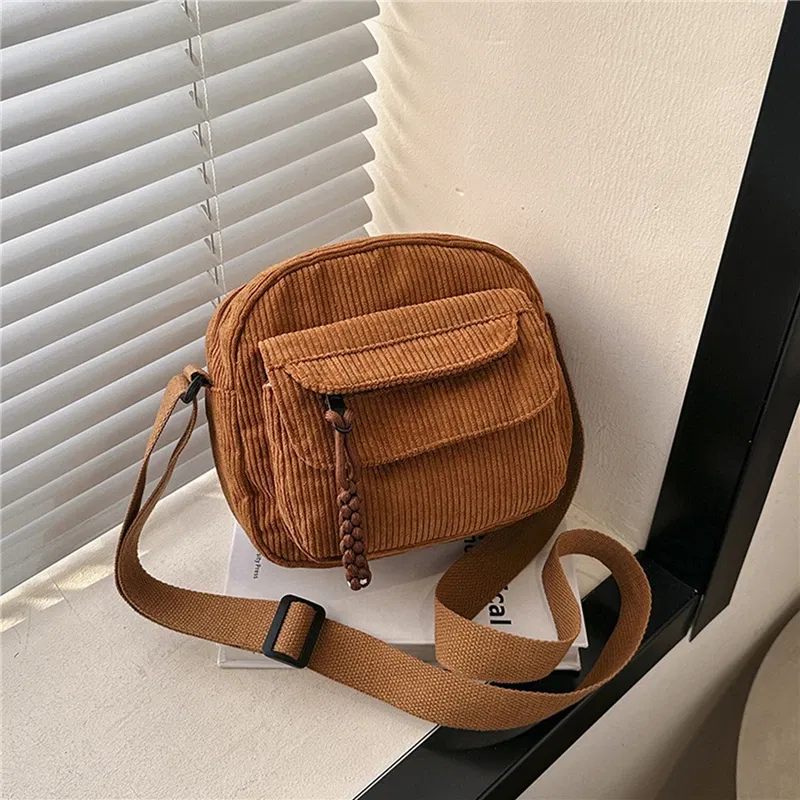 Color: black - Crossbody Bags Women Canvas Flap-bag Kawaii Harajuku All-match Students Casual Female Handbags Korean Ulzzang Daily Chic Fashion