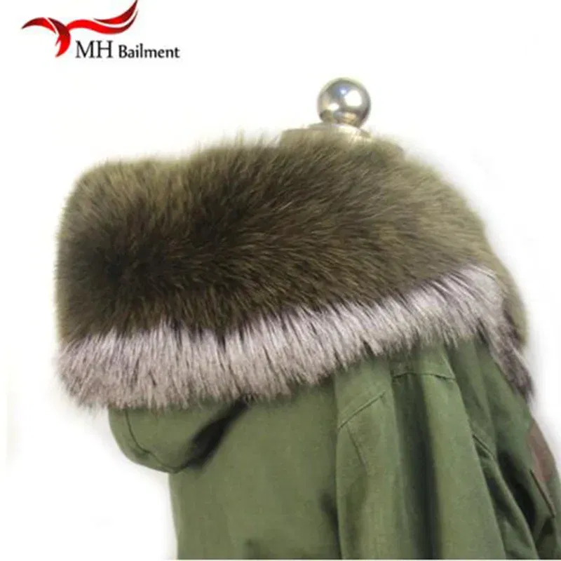 Color: Red, Size: XXS - 100% Real Raccoon Fur Scarf Coat Collar Ladies Winter Luxury Authentic Raccoon Warm Neck Shawl Coat Collar Furry Shawl Women