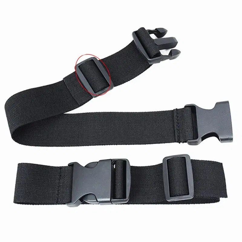 Color: green - 2pcs Travel Tied Black Durable Nylon Cargo Tie Down Luggage Lash Belt Strap Plastic Buckle Travel Kits Outdoor Camping Tool