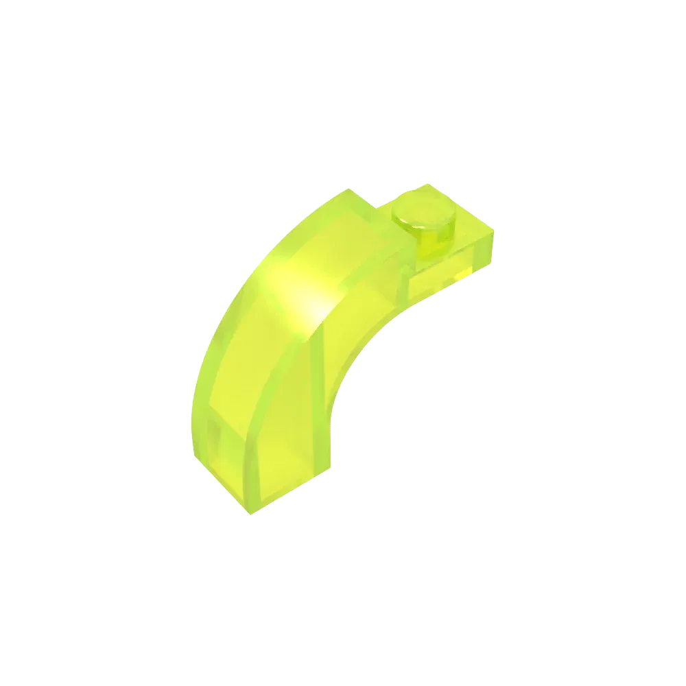 Color: Trans-green - Gobricks GDS-719 BRICK W. BOW 1X1X2 compatible with lego 6005 92903 children's DIY Educational Building Blocks Technical