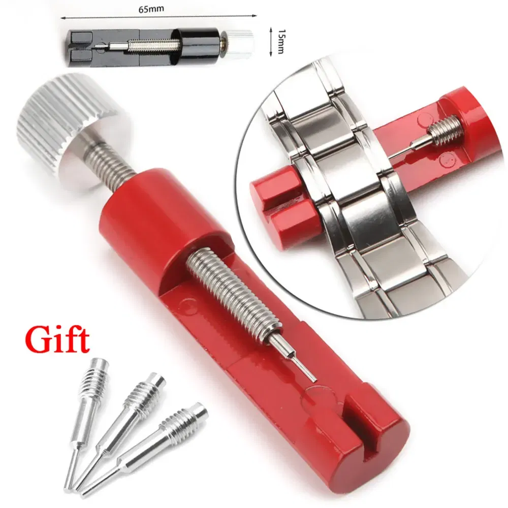 Color: Red, Ships From: CHINA - Metal Watchband Tools Watch Strap Repair Detaching Device Kits with Watch Pin Opener steel belt Adjust Tool Watch Accessories