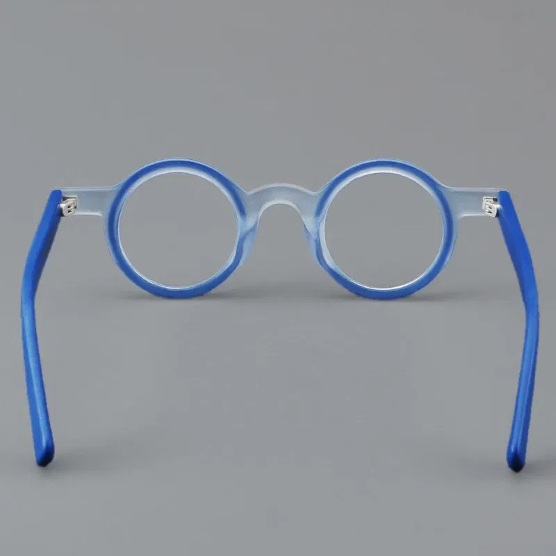 Frame Color: WHITE, Eye Prescription: +250 - VCKA Round Acetate Photochromic Reading Glasses Frame Men Prescription Anti-blue Eyeglasses Women Custom Eyewear +0.50 to+6.0