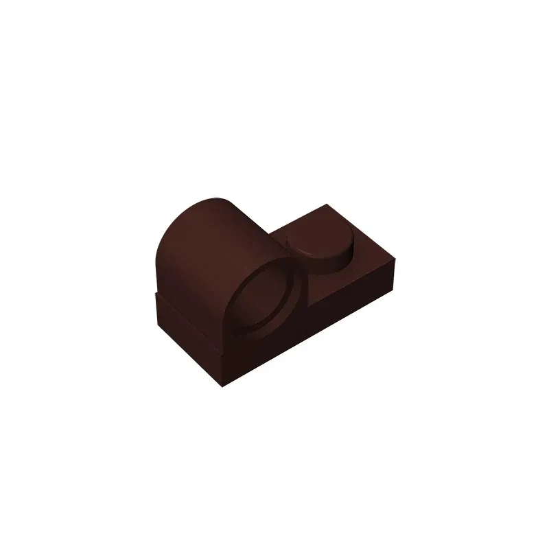 Color: Chocolate - Gobricks GDS-811 Plate, Modified 1 x 2 with Pin Hole on Top compatible with lego 11458 pieces of children's DIY
