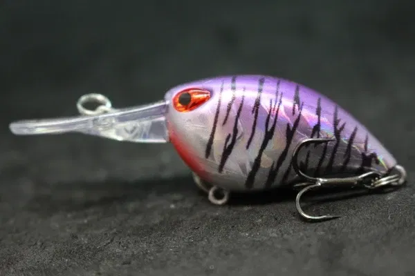 Color: Brown - wLure Crankbait Wobble Fishing Lure 6cm 5g Deep Diving Tight Action Fresh Water Hard Bait Floating 8# Hooks Insect Bait C770