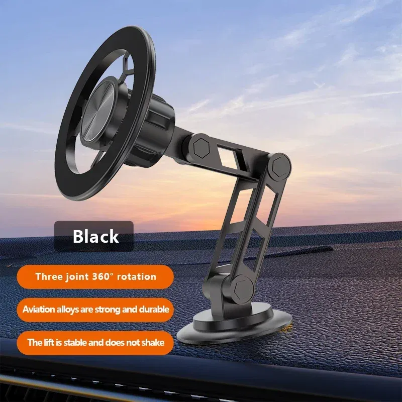 Color: black - Universal 360?° Rotation Magnetic Car Phone Holder Instrument desk support in Car For iPhone 15 14 13 12 Pro Max X Samsung Xiaomi