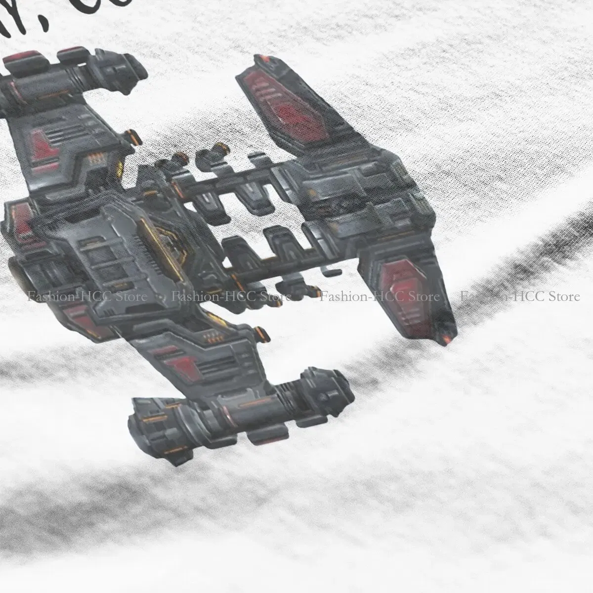 Color: black, Size: S - StarCraft Military Science Game Polyester TShirts Battlecruiser Personalize Homme T Shirt Hipster Tops