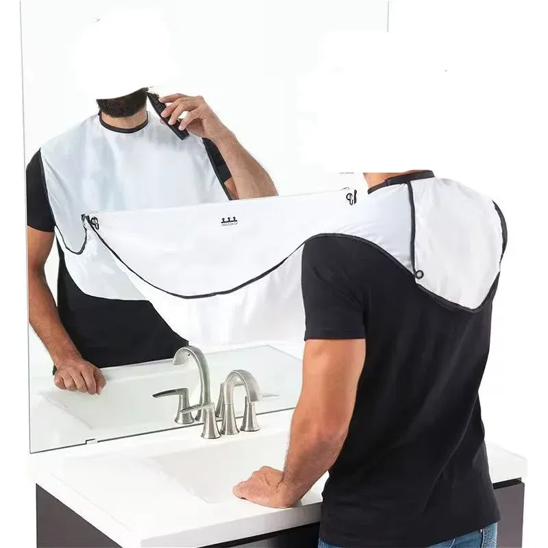 Color: Yellow - Male Shaving Apron Beard Catcher Cape Care Bib Face Shaved Hair Adult Bibs Shaver Cleaning Hairdresser for Man Clean Apron Gift