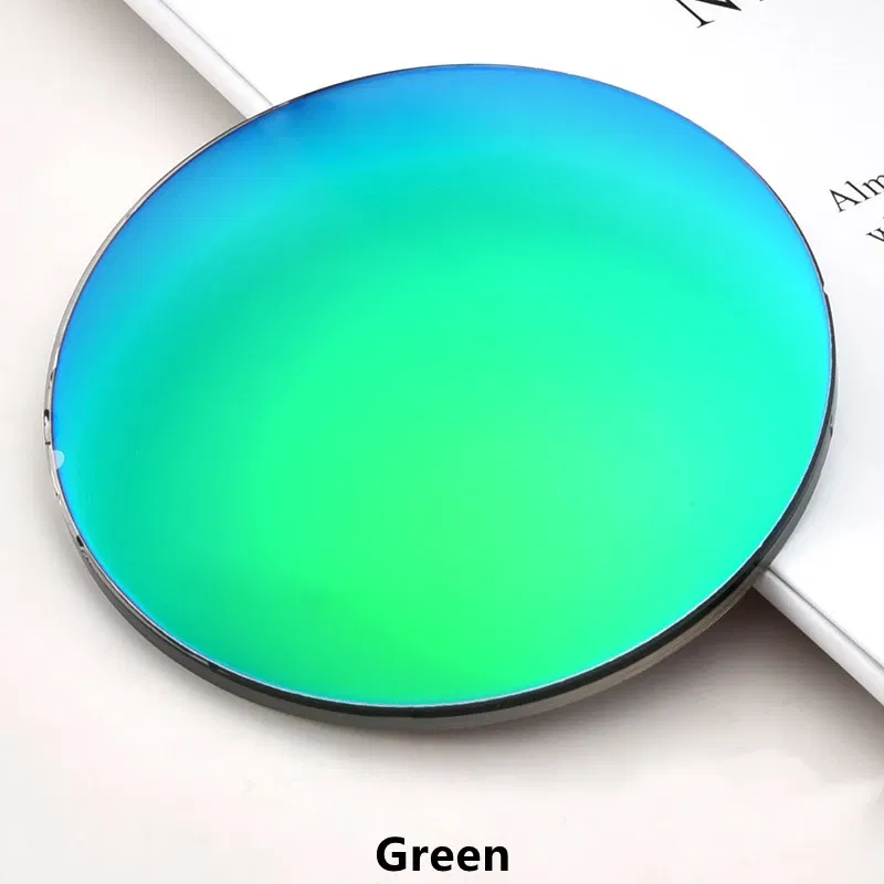 Lenses Color: Khaki, Lens Index: 1.56 - YIMARUILI 1.49 1.56 1.61 1.67 Polarized Lens Sunglasses Lens UV400 Optical Prescription CR-39 Resin Colorful Mirror Lens 1 Pair