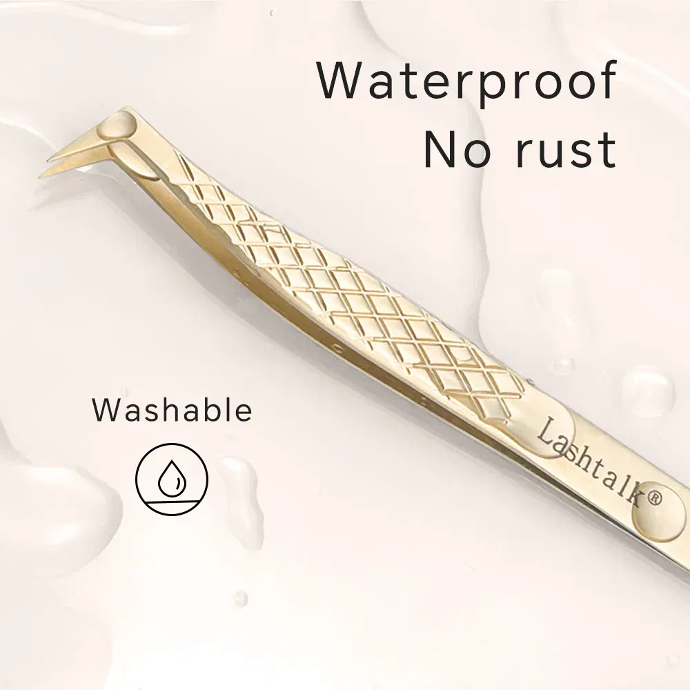 Color: Pink - Lashtalk Eyelash Extension Tweezers Makeup Tools From Nagaraku Stainless Steel Non-magnetic Volume FakeLashes Supplies Accurate