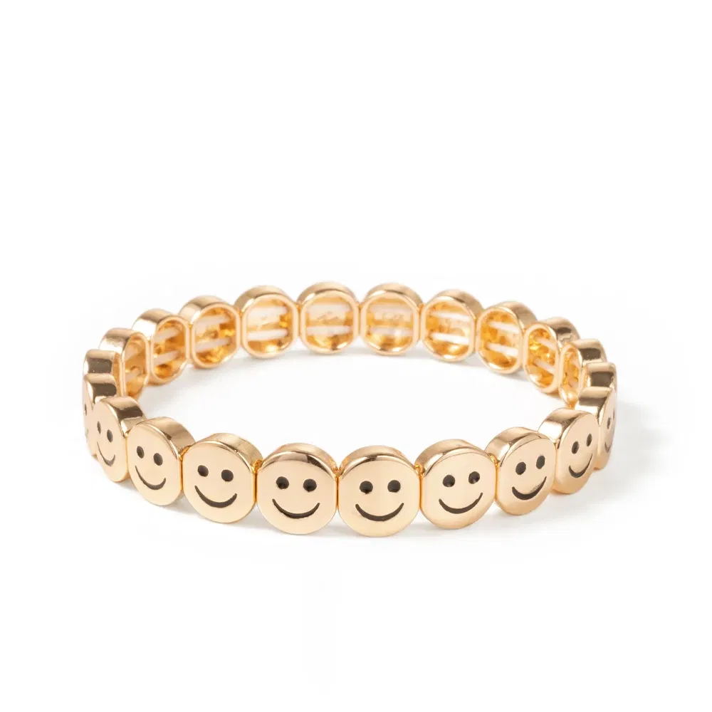 Metal Color: Platinum Plated, Ships From: CHINA, Diameter: 50-52mm - 2024 New Rhinestone Happy Bangle For Women Diamond Hand Accessory