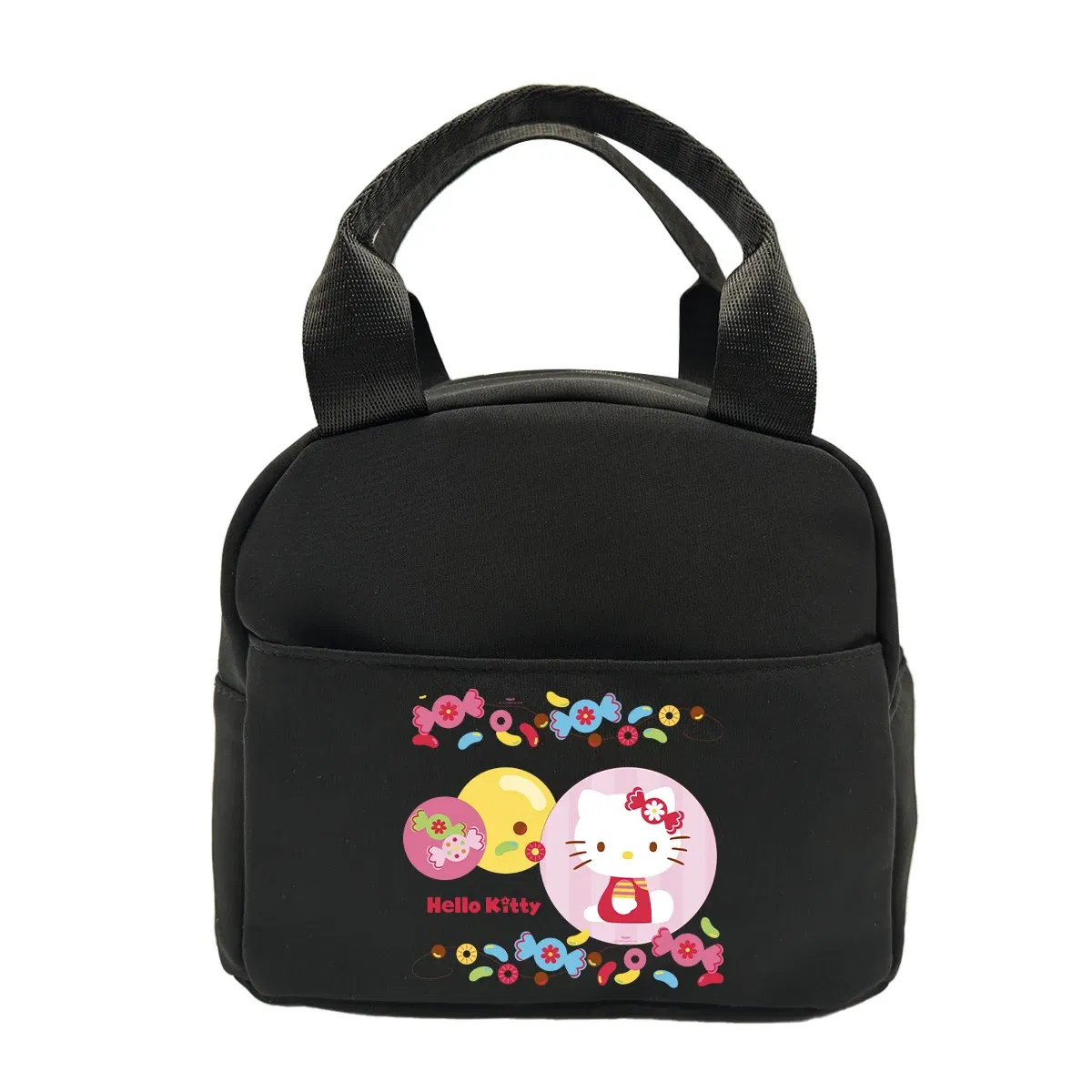 Color: black - Hello Kitty Children's Lunch Bag Primary School Lunch Box Bag Children's Best Gift Cartoon Mochila Best Gift for Children